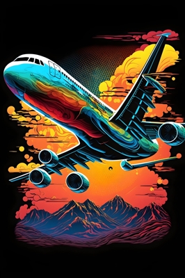 A colorful Airplane Plane