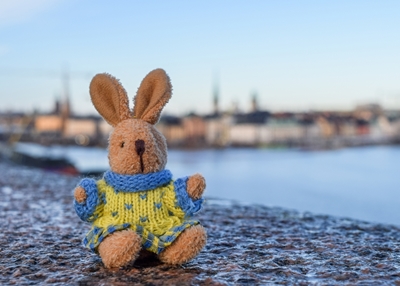 Toy rabbit in Stockholm
