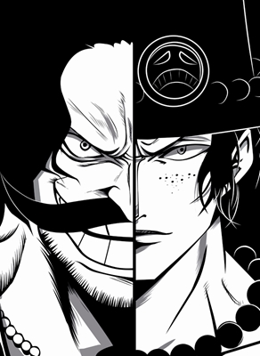 Anime one piece roger x shanks
