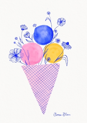 Ice Cream Blooms in Pink