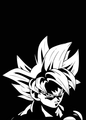 Goku svartvitt