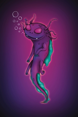 Axolotl i lilla drøm