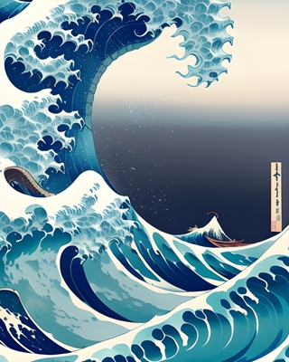  wave em Arte Japonesa 