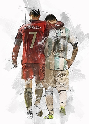 Messi Ronaldo posters & prints by ArtMeme - Printler