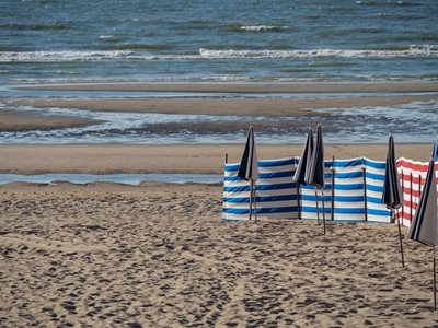 the beach of De Haan Belgium