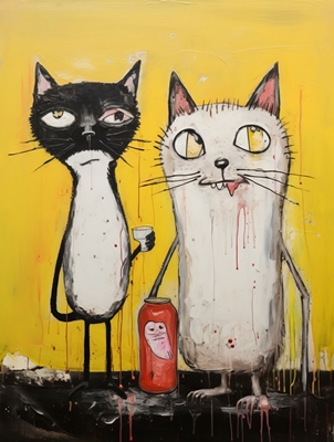 Cats On Yellow 4