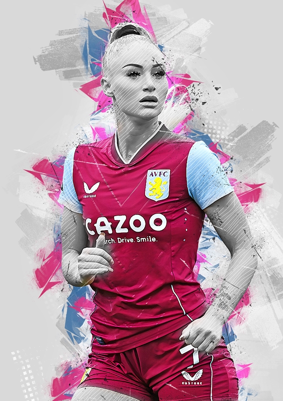 Alisha Lehmann Aston Villa Posters Prints By Mono K Printler