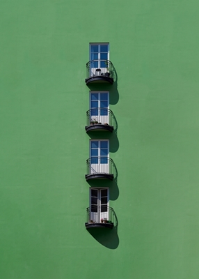Stockholm Balcony on Green Wal