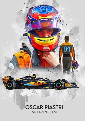 Oscar Piastri McLaren posters & prints by Atonio - Printler