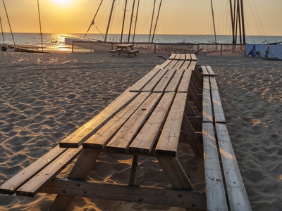 bench at the beach