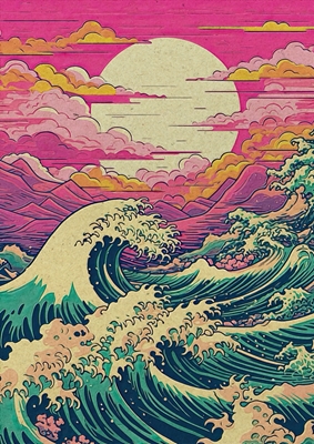 Den ikoniske Kanagawa-bølgen