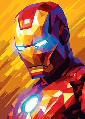 Iron Man Marvel Pop art WPAP
