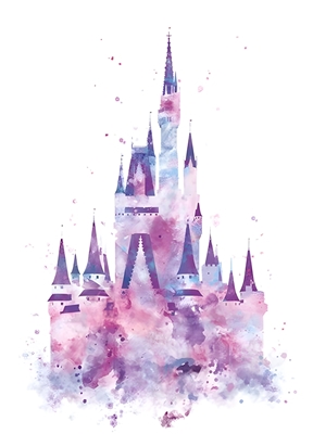Cinderella Castle Aquarel