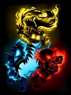 Sonic X Knuckles X Nine Staarten