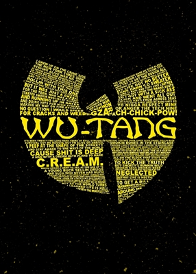 Wu-Tang-klaanin symboli ja teksti