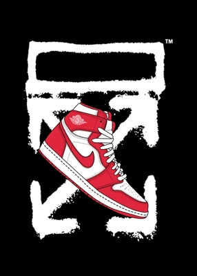 Sneakers Art Red. posters & prints by Tuba Art - Printler