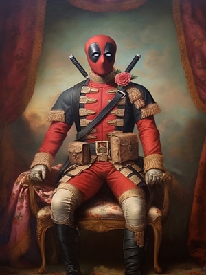 Deadpool portret renaissance 