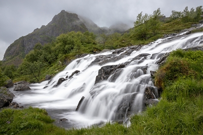 Lofoten waterfall