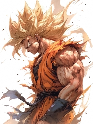 Goku - Super Sayajin Namek Photographic Print by AbdeeFactory