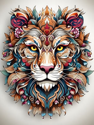 Vibrant Lion's Portrait