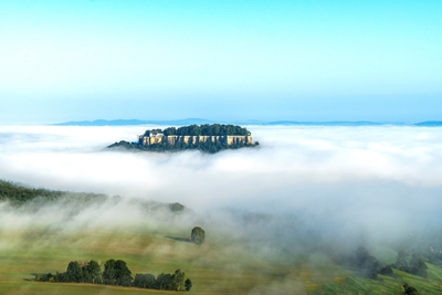 Fog in the Sandstone Mountains