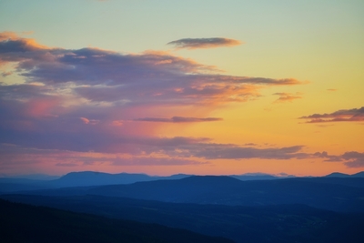 Sunset over Jotunheimen 