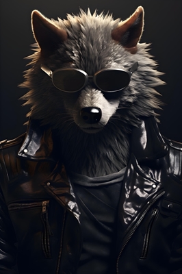 Wolf im Punk-Stil