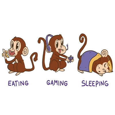 EATING-GAMING-SLEEPING