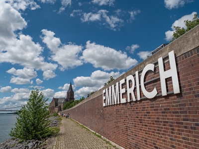 Emmerich city at the rhine