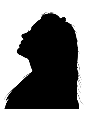 silhouette beautiful girl posters & prints by abdur - Printler