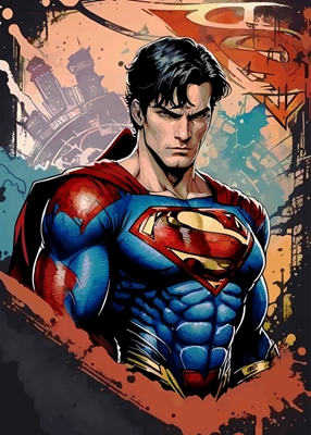 Superman akvarel
