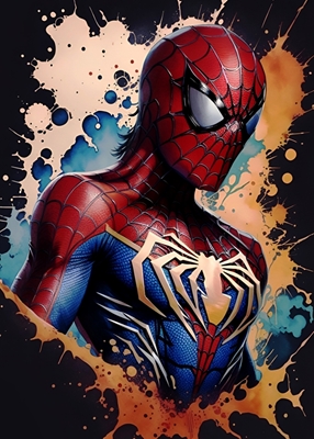 Spiderman akvarell