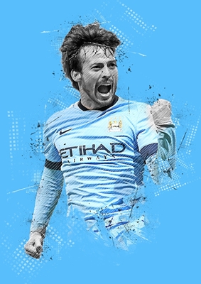 David Silva Manchester City posters & prints by antonio - Printler