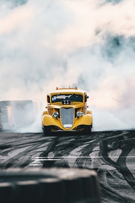 Ford Coupe burning rubber
