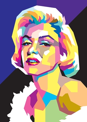 Marilyn Monroe in WPAP-stijl