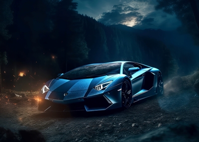 Lamborghini v lese