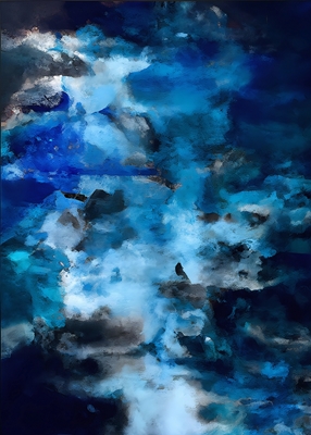 Blue Serenity-Dreamy Abstract
