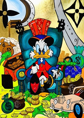 Donald Duck King Money Art