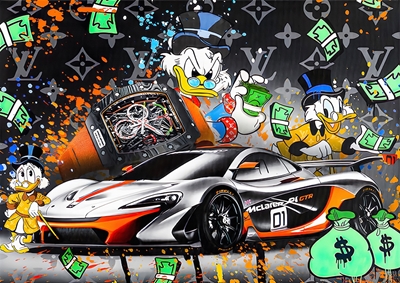 Donald Duck Money Sports Car 