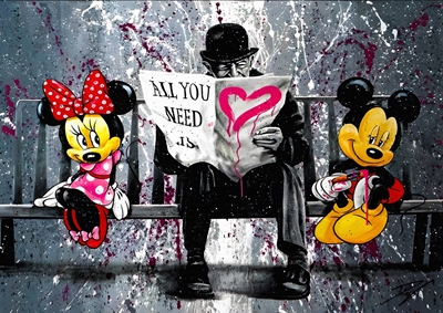 Arte Pop Mickey Mouse Arte del Amor 