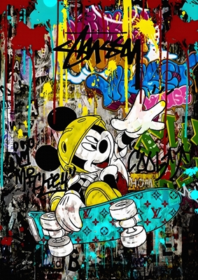 Pop Art Mickey Mouse Skater 