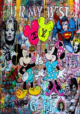 Toile Pop Art Mickey Mouse