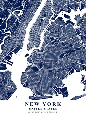 Mapa de la ciudad de Nueva York EE. UU.