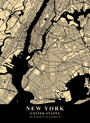 Mapa de la ciudad de Nueva York EE. UU.