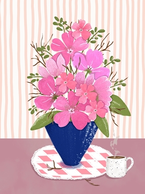Flowers and coffee 