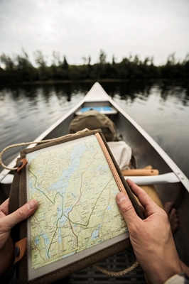 Canoa con lettura della mappa
