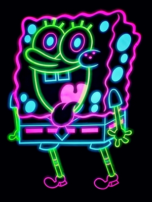 Bob Esponja Calça Quadrada - Neon