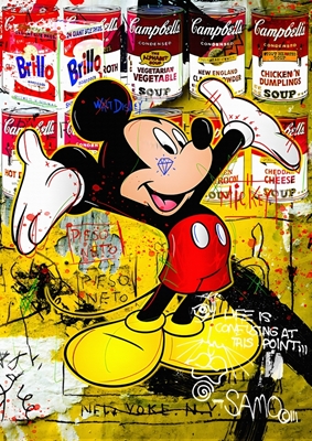 Arte da tela do mouse do Mickey da Disney
