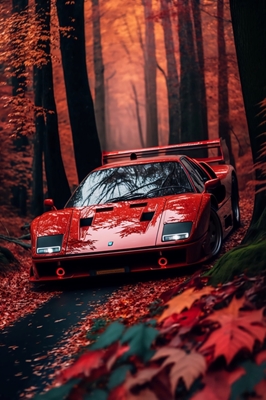 Punainen Ferrari F40 Retro Auto 