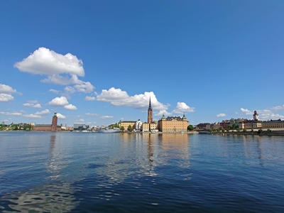 Vista de uma Estocolmo de verão